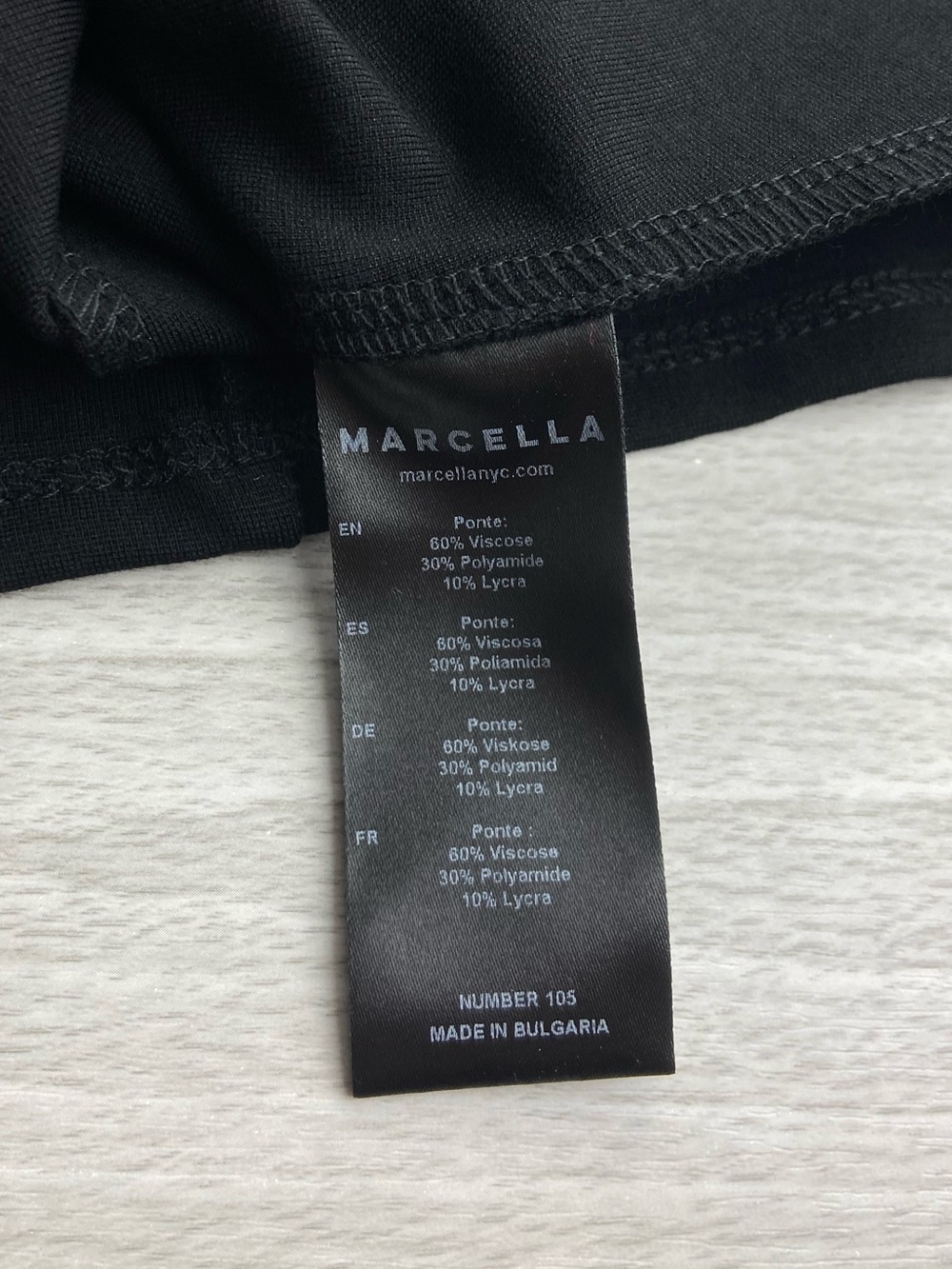 Marcella NYC Sylvan Top European Ponte Asymmetric Neckline Top Size XS - Picture 12 of 12
